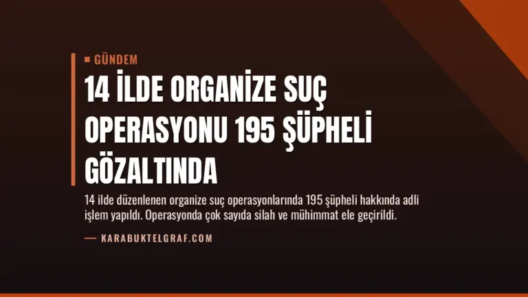 14 İlde Organize Suç Operasyonu 195 Şüpheli Gözaltında