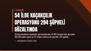 54 İlde Kaçakçılık Operasyonu 294 Şüpheli Gözaltında