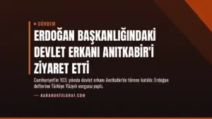Erdoğan Başkanlığındaki Devlet Erkanı Anıtkabir'i Ziyaret Etti