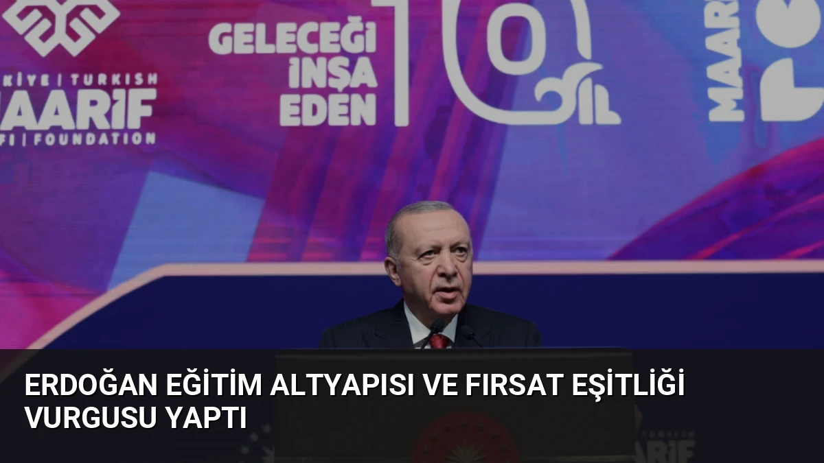 Erdoğan Eğitim Altyapısı ve Fırsat Eşitliği Vurgusu Yaptı