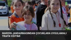 Mardin Jandarmasından Çocuklara Uygulamalı Trafik Eğitimi