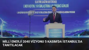Milli Enerji 2040 Vizyonu 5 Kasım'da İstanbul'da Tanıtılacak