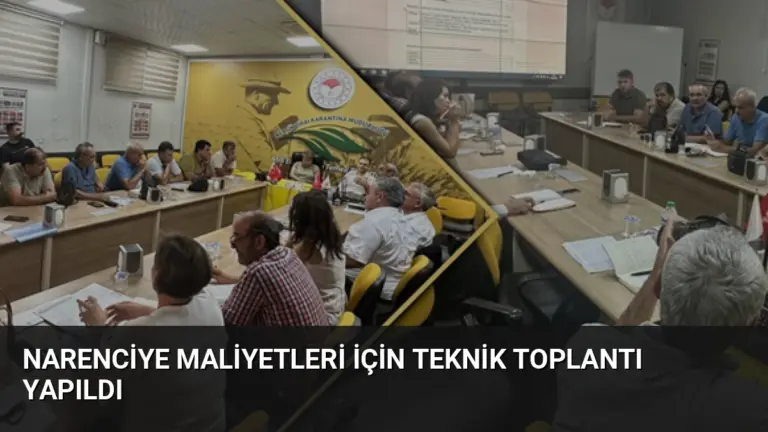 Narenciye Maliyetleri İçin Teknik Toplantı Yapıldı